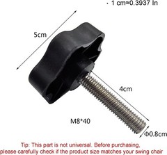 Timyrimy Garden Swing Plastic Fittings Type 2 to Attach Canopy Frame to Swing