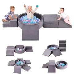 Baby Foam Climbing Blocks with Ball Pit Toddler Soft Play