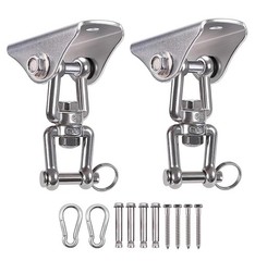 2 Pcs Swing Hangers Heavy Duty Stainless Steel Ceiling Swing Mount 360° Silen…