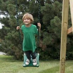 Swing-N-Slide NE 5041 Stand-Up Swing with 14″ x 14″ Swing Base and Coated Cha…