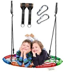 Spider Web Tree Swing Gift – 40 in Multicolor Multicolor Spider Web Tree Swing