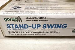 NEW Gorilla Stand-Up Swing Plastic w/ Rubber-Coated Chains for Outdoor Playsets