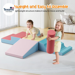 Foam Climbing Blocks for Toddlers 1-3, 8Pcs Soft Play Set with Crawling Explorat