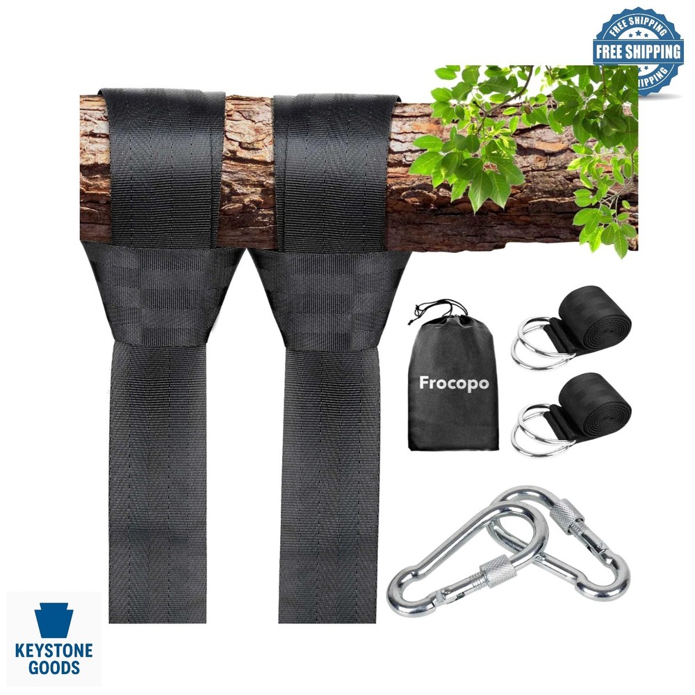 Heavy-Duty Tree Swing Hanging Kit – Supports 2200 lbs, Includes Carabiners & …