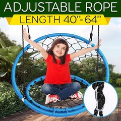 SereneLife Hanging Netted Seat Swing – 35.5″ Inch Kids Indoor Outdoor Yard Round