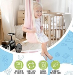 Sensory Swing for Kids with Reversible Colors – Ceiling/tree pink and white