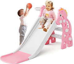 in Toddler Slide – 46. Inch Long Slide, 10-Min Easy Assembly, Foldable Anti-Tip