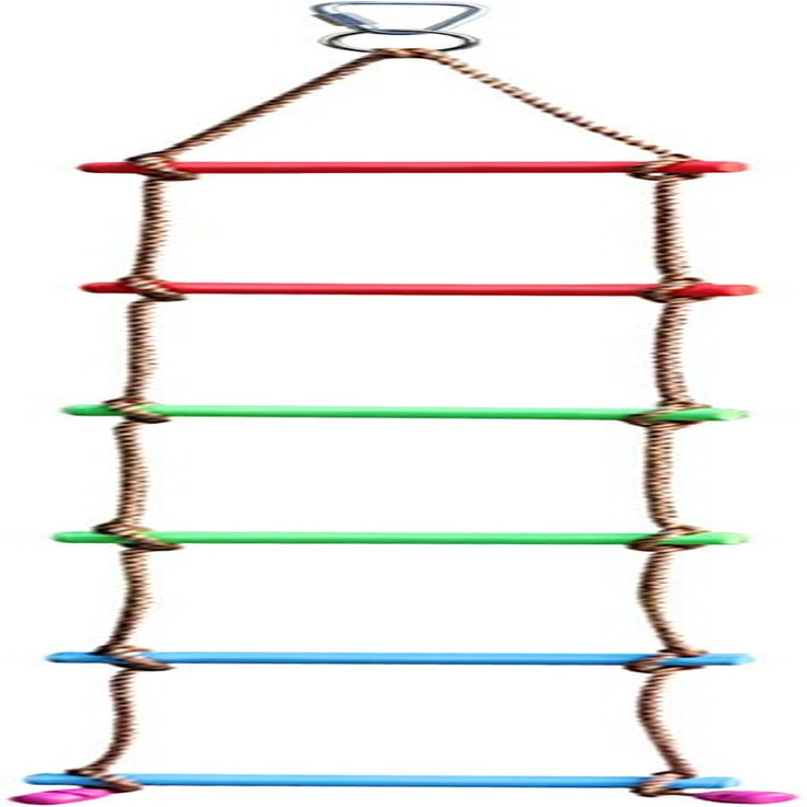 6.6FT Climbing Rope Ninja Ladder for Kids – Kids Ninja Warrior Obstacle Course A