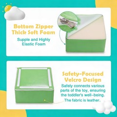 JungleDove 6-Piece Set Baby Foam Climbing Blocks for Toddlers – Baby Climbing…