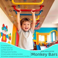 17 Inch Set of 6 with 6 Colors Steel Safety Playground Handles – Indoor