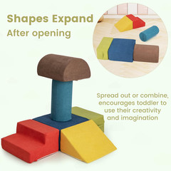 Climbing Toys for Toddlers, 6Pc Kids Climb and Crawl Soft Foam Block Activity St