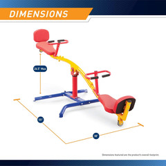 Spinning Teeter Totter – Impact Absorbing Kids Playground Equipment – 360 Degree