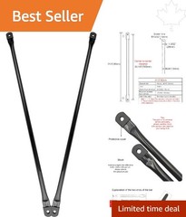 Weather-Resistant 31.5″ Hanging Swing Rods – Black Metal & Easy Installation