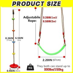 Tree swing climbing rope red disc swing seat (Not With Tree straps)