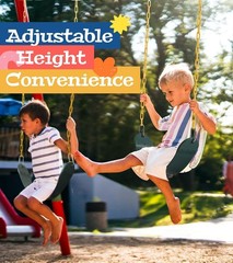 Easy-to-Install Heavy-Duty Swing Seat with 66″ Chains for Kids’ Playgrounds