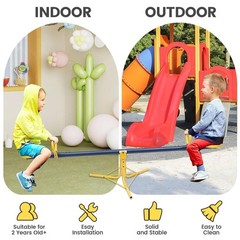Teeter Totter 360 Degree Rotating Seesaw for Kids Outdoor Ages 4-12 Sit Spin