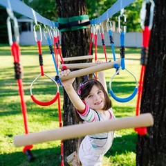 Lily’s Things Monkey Bars for Kids(2 Pack) | Ninja Slackline Accessories for Sla