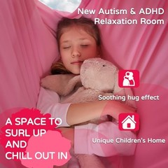 Sensory Swing for Kids Indoor & Outdoor Double Layer Therapy Cuddle Pink