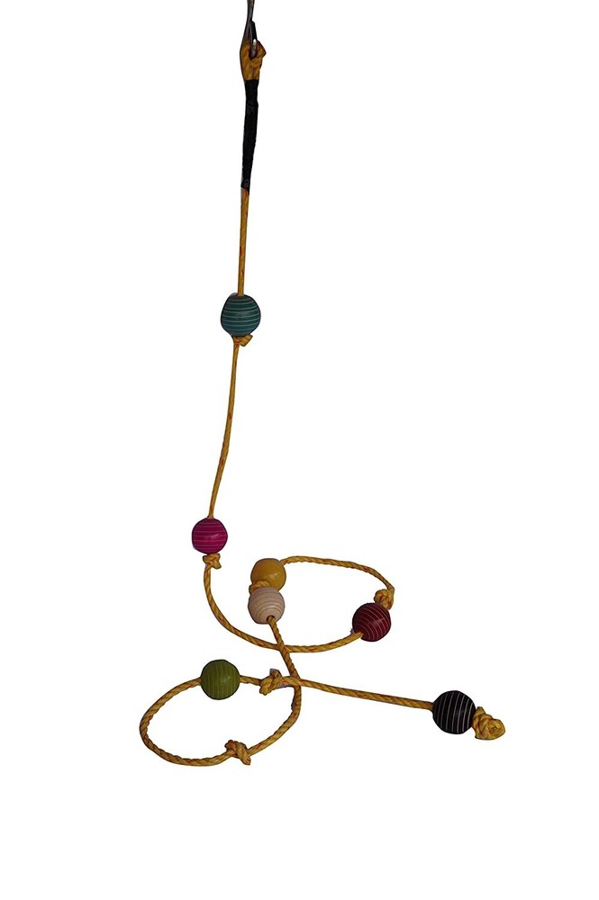 Wooden Rope Climber for Kids for Physical Activity (7 Round Balls with S hook)