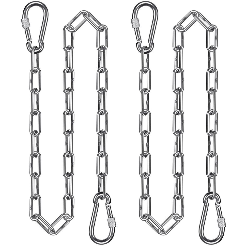 2Pcs 65″ (5.4 ft) 304 Stainless Steel Swing Chain 1000 LBs Capacity Porch Swi…