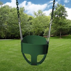 04-0008-G/G Full Bucket Toddler Swing, Bucket, Green 60″ Plastic Coated Chain…