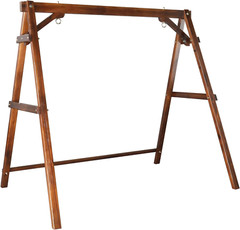 Heavy Duty 660 LBS Wooden Swing Frame with Extra Bottom Connection Board, Upgrad