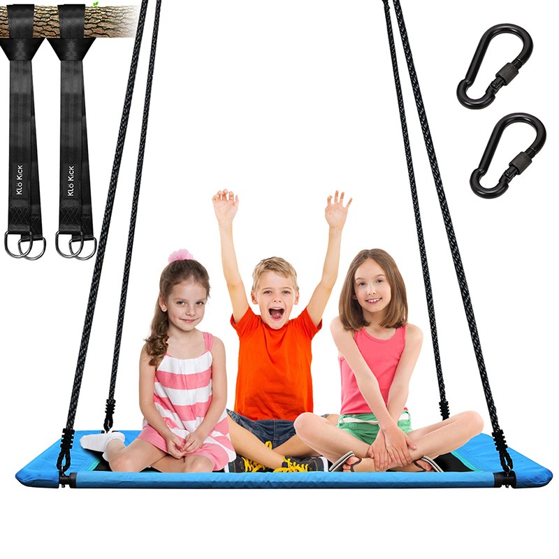 700lb Giant 60″ Platform Tree Swing for Kids Adult 900D Oxford Saucer Swing Seat