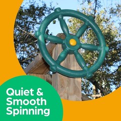 Playground Accessories – Pirate Ship Wheel for Kids Outdoor Playhouse, Treeho…
