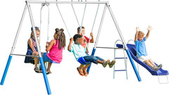 5-User Swing Set with Slide – Durable Backyard Playground