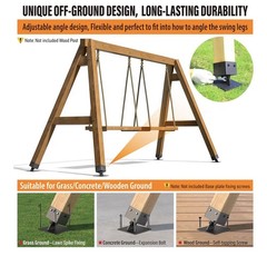 4 Pack 3.5″x3.5″ Adjustable Swing Brackets, Leveling Blocks Swing Set, 45-60 Ang