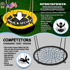 WOODEN SWING SET W/ 2-PERSON SAUCER SWING 6′ SLIDE PLAYGROUND NEW