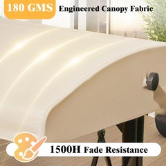 Outdoor Swing Canopy Replacement Cover, 3 Seat Swing Cover UV-Resistant for 3-Se