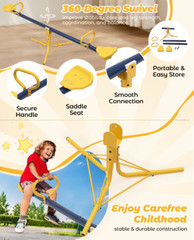 Outdoor Play Fun Toy For Age 4-7 kids Toddler Seesaw 360 Spin Triangle safe Base