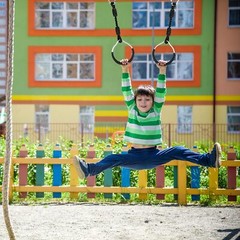 Hanging Ninja Gymnastic Rings Swing Monkey Bars Climbing Ring Jungle Fist for Ou