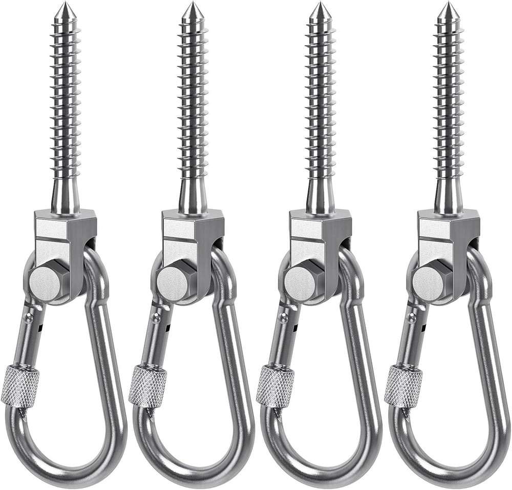4 Packs M10 Stainless Steel Swing Hangers 1500LB Capacity Swing Bolts for Wood