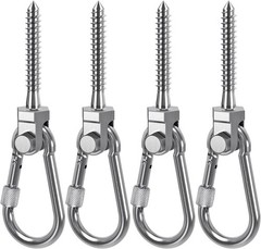 4 Packs M10 Stainless Steel Swing Hangers 1500LB Capacity Swing Bolts for Wood