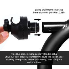Outdoor Garden Swing Canopy Replacement Fittings – 2Pcs Plastic Frame Attachment