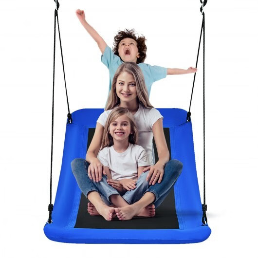 700lb Giant 60 Inch Platform Tree Swing for Kids and Adults-Blue – Color: Blue
