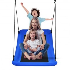 700lb Giant 60 Inch Platform Tree Swing for Kids and Adults-Blue – Color: Blue