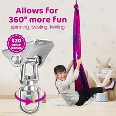 HiCamer Double Layer Sensory Swing for Kids & Adults Holds up to Galaxy Purple
