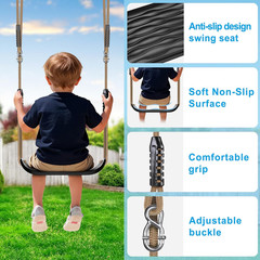 Heavy Duty Swing Set Kit – Reinforced A-Frame Brackets & 4 Hangers, DIY Swing Se