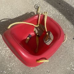 Used Little Tikes Highback Plastic Toddler Swing Red