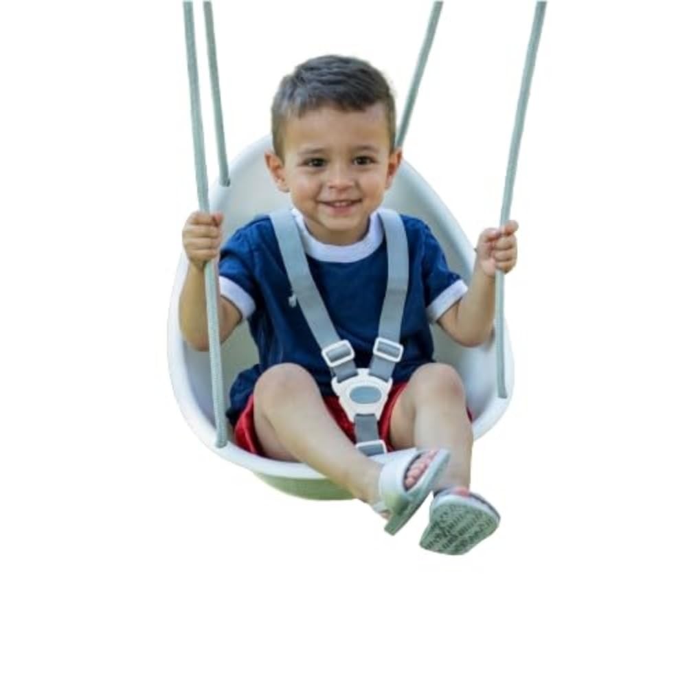 Coconut Toddler Swing Comfy Baby Outdoor, 3- Point Adjustable Safety Harness,…