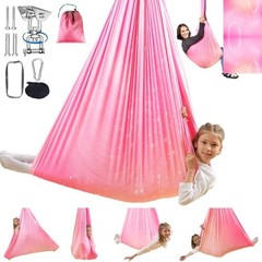 Sensory Swing for Kids Indoor & Outdoor Double Layer Therapy Cuddle Pink