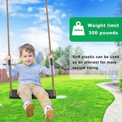 SELEWARE Heavy Duty Swing Seat for Kids & Adults, Non‑Slip Flat Plastic Tree …