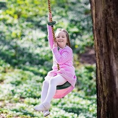 Climbing Rope with Platform and Disc, Tree Swing Seat Set Outdoor Playground