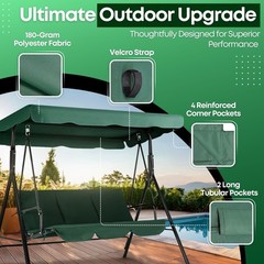 Replacement Canopy for 2 Seat Outdoor Swing 75 inch x 52 inch Swing Canopy