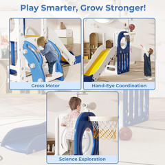 Toddler Slide, Outdoor Indoor Slide for Toddlers 1-3, Freestanding Slides with B