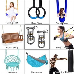 Heavy Duty Swing Swivel – Stainless Steel 360° Rotation Device for Web Tree S…