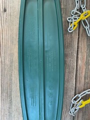 Swing-N-Slide Heavy Duty Green Swing Seat w/ Yellow & Gray Chains